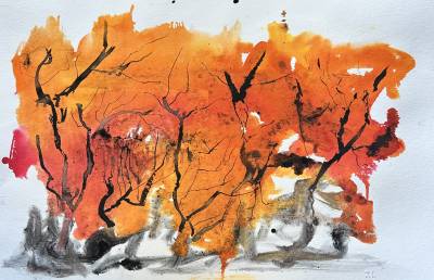Arbres au couchant 2